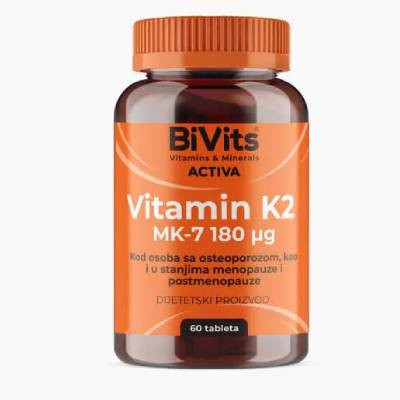 Bivits Activa Vitamin K2 MK-7 180 mcg tbl a60