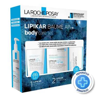 LA ROCHE POSAY Lipikar set za tijelo (Baume AP+M 400ml+Cicaplast Baume B5 15ml+ Syndet 100ml) PROMO