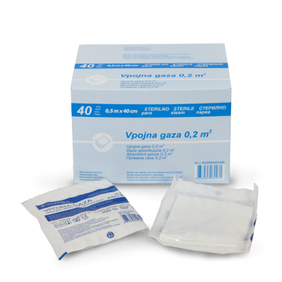Sterilna gaza 0,2 m2 (0,5x40 cm)